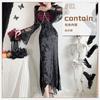 Dark goth halloween costume black dress witch long dress vampire bride outfit wind