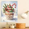 Christmas Cupcake Pearl Painting Kit Holiday Festive Dessert DIY Sparkling Bead Canvas Aesthetic Craft Wall Decor Home Decoration Art
