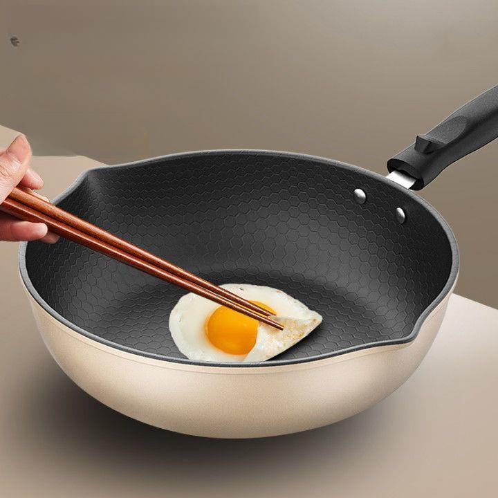 Frying Pan Flat Bottomed Pan Non Stick Pan Household Frying Pan Multifunctional Induction Cooker Gas Stove Universal Pot