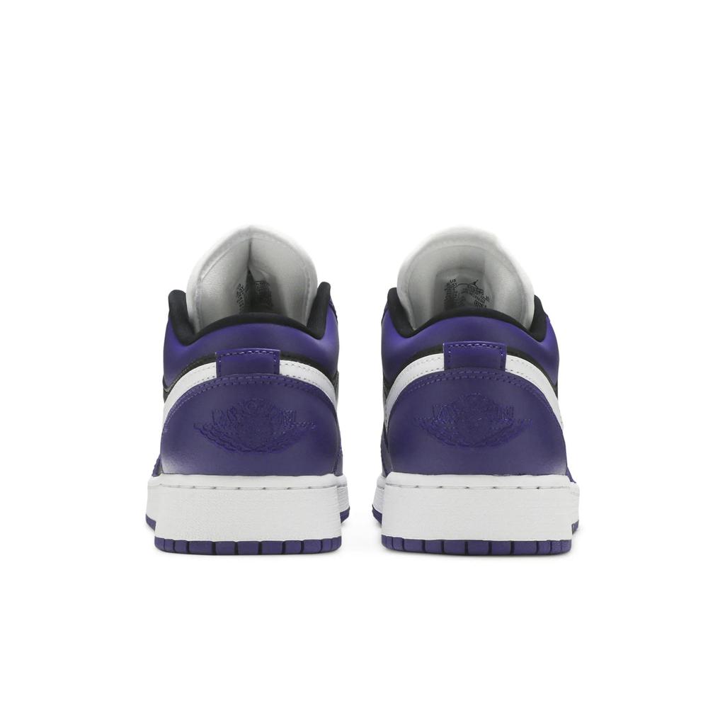 Air Jordan 1 Low Grade School 'Black Court Purple' (Unisex) Court Purple / White / Black Kids' Basketball Shoes 553560 501