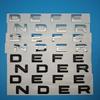 1pc 3D ABS Black Letters DEFENDER Badge Car Front Hood Bonnet Stickers Decals For Land Rover Defender Emblem Accessories XS6