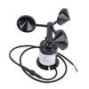 Abs Material Wind Cup Wind Speed Sensor Anemometer, 3 Cups Wind Speed Detector with 8M Cable, High Professional Weather Meter for Greenhouse