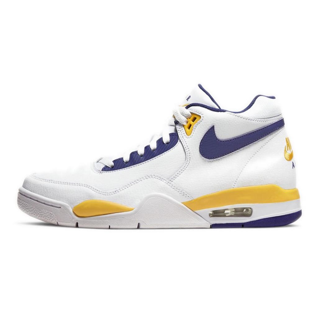 Nike Flight Legacy Long Yin Mid Top Vintage Basketball Shoes Men's Black White Gray BQ4212-102(Team691-)