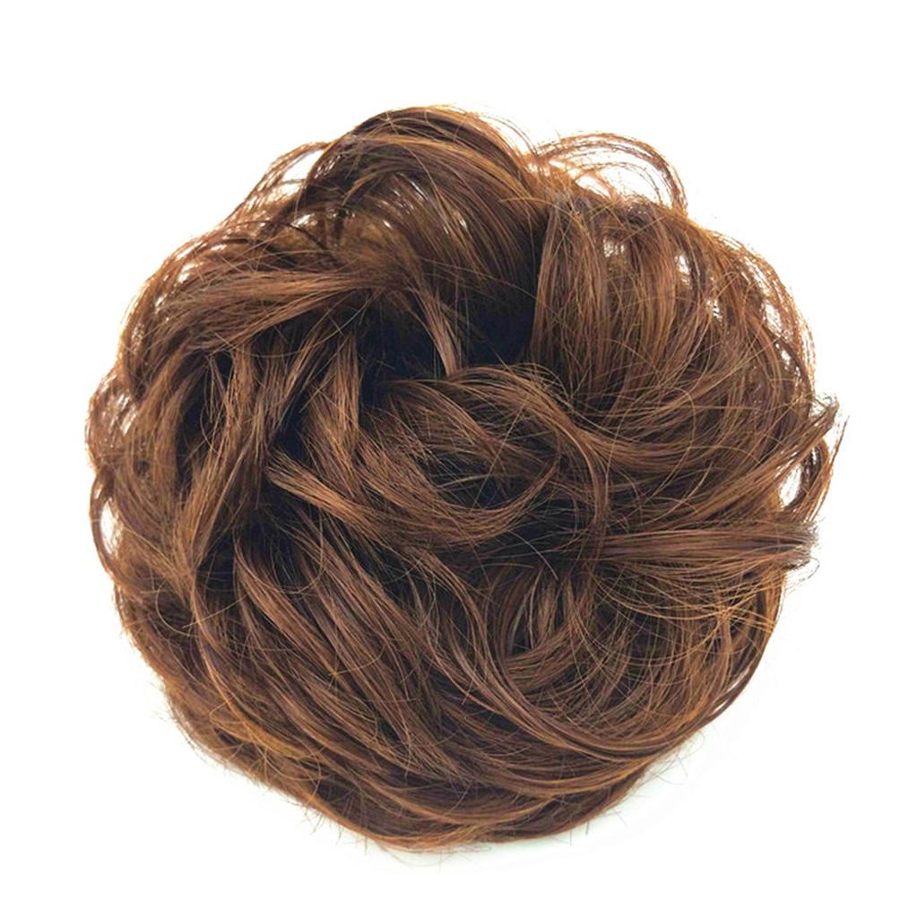 Unordentlicher Haarknoten Scrunchie Haarteil Verlängerung mit Gummiband Pferdeschwanz Haarverlängerungen Hochsteckfrisur Chignon Donut Haarteil Synthetisch