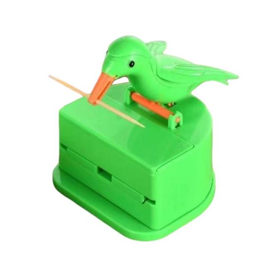 Dávkovač párátek ptáček lisované dřevo držák párátek bezdotykový přenosný domov kancelář restaurace stolní automatický organizér na párátka kontejner