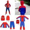 Fantástico Conjunto de Fantasia Infantil Estampado do Homem-Aranha Para Halloween e Festas