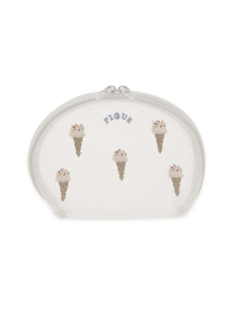 Gelato Pique WhiteDay Ice Embroidered Pouch PWGB251545 OWHT