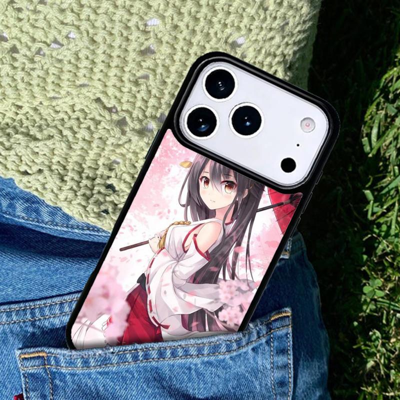 Japanese Style Anime Girl Phone Case For iPhone 17 AIR 16 Pro Max 15 14 Pro 11 12 13 Shockproof Silicone Cover