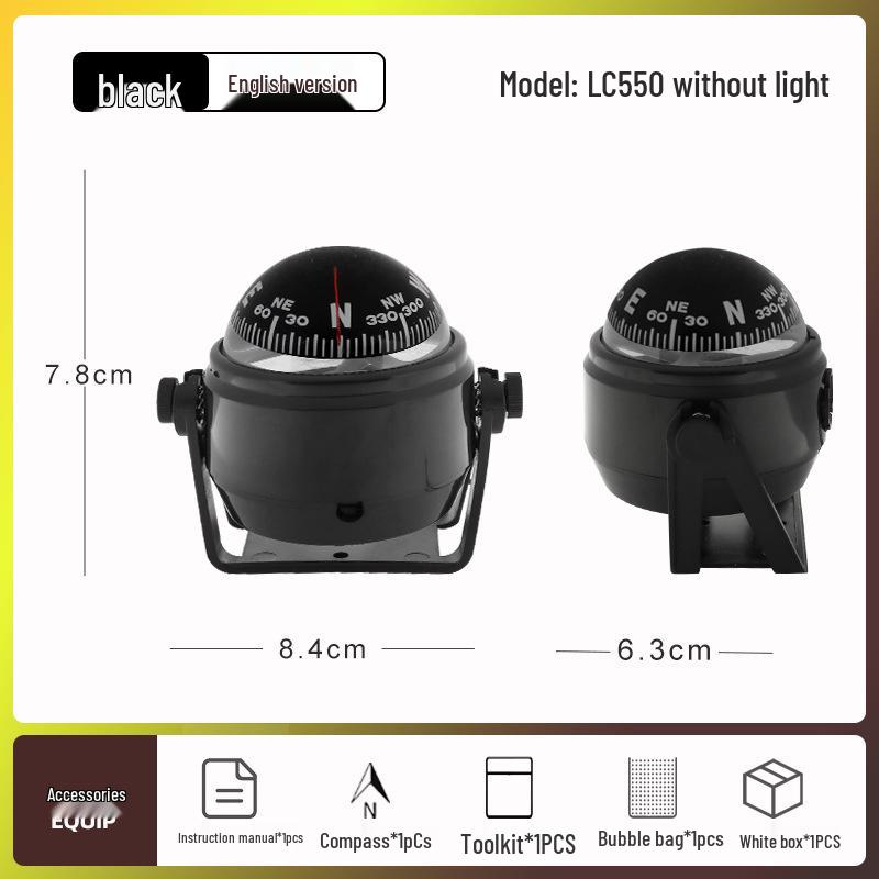 Car-Mounted Nautical Compass with Magnetic Declination Adjustment Available Now