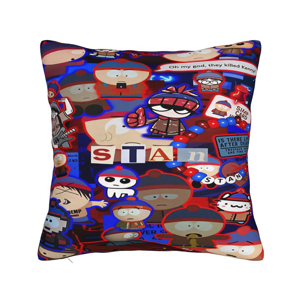 S-south Anime P-park Pillow Case Retro Trendy Pillow Cover Comfy Pillowcases For Living Room Chair