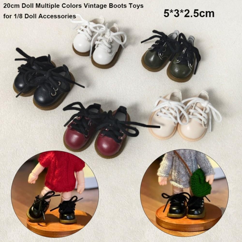 Cool Doll Accessories Multiple Colors Lace-Up Leather Shoes Dress Up Shoes for 1/8 Doll