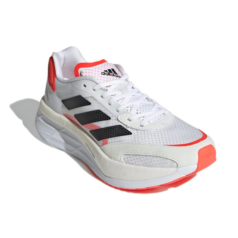Adidas Adizero Boston 10 White Black Solar Red Women's Sneakers FY4080