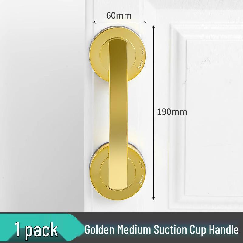 Self-Adhesive Suction Cup Glass Door Handle for Sliding Doors, Cabinets, Drawers, Wardrobes, and Refrigerators