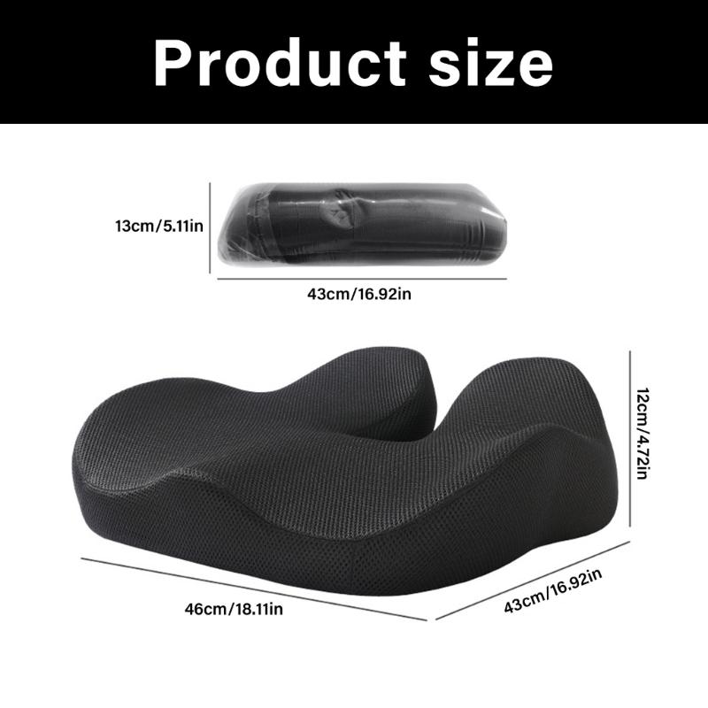 Thickened Pressure Relief Sitting Pillow Removable Washable Cover for Sedentary Work Driving Comfort