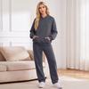 Women's Casual Warm Tracksuit Set with Hoodie and Jogger Pants for Fall and Winter
