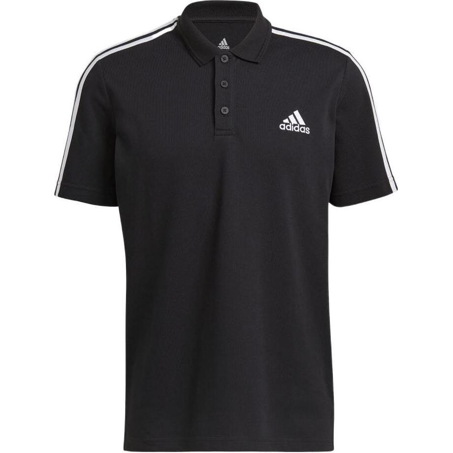 adidas Polo Shirts Men's Black Polo Collar Moderate Straight Fit GK9097