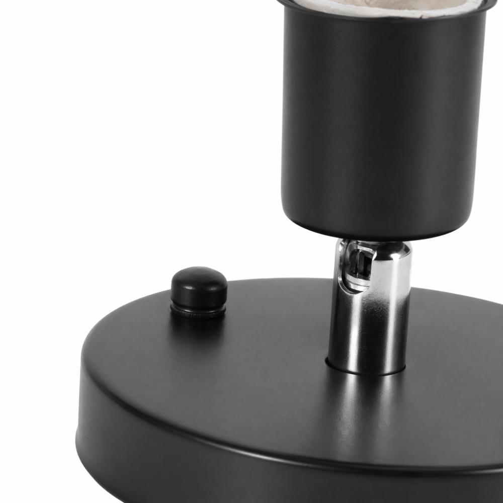 180° Rotating Ceiling Light E26E27 Single Socket Adjustable Lamp Base Dining Room чёрный