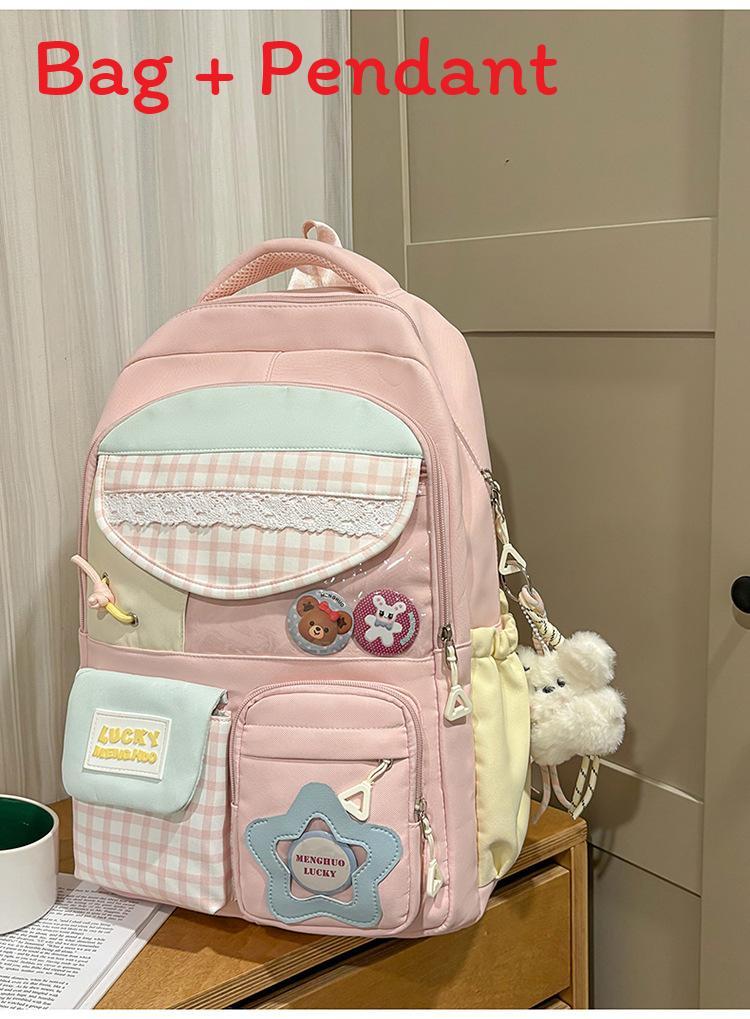 Fashion Backpack With Material And Arch Shaped Shoulder Straps