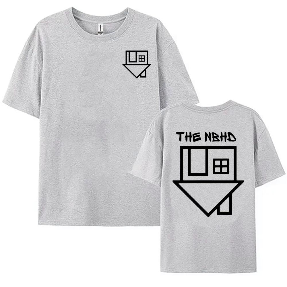 Women Tees Band The Neighbourhood NBHD Printing Tshirts Short Sleeve Round Neck Cotton T-shirt Casual Hip Hop Unisex Streetwear