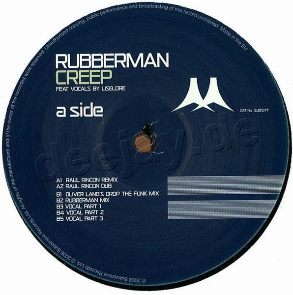 

12inch Record RUBBERMAN - Creep SUB107T Subversive 2008 UK Dance & Electronica