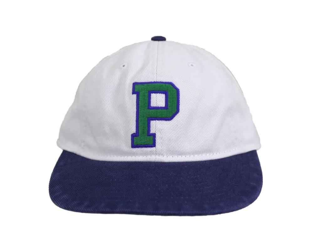 Ralph 2 Tone P Logo Vintage Baseball Cap Hat (Polo Lauren) Men's Women's 01080121-WHITE [Item]