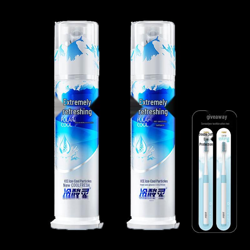 Lengsuanling Arctic Cool Anti-Sensitive Pump Toothpaste Set
