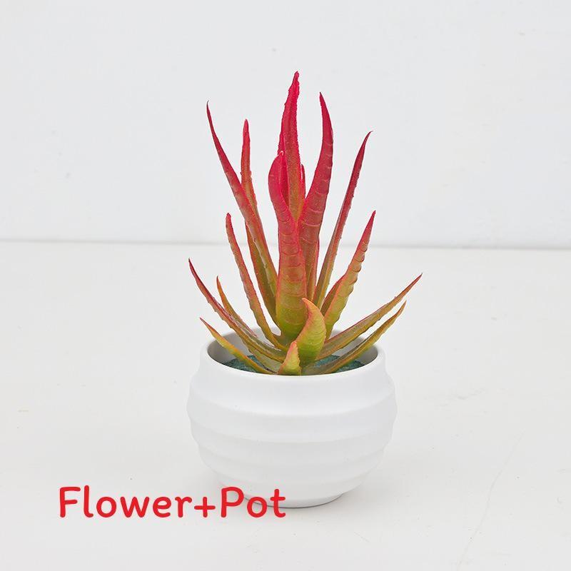 Succulent Aloe Vera Simulated Green Plant For Home And Office Table Decor