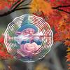 1pc Metal Wind Chime with Rose and Gnome Design 2D Hanging Garden Decor No Electricity Needed Outdoor Yard Ornament