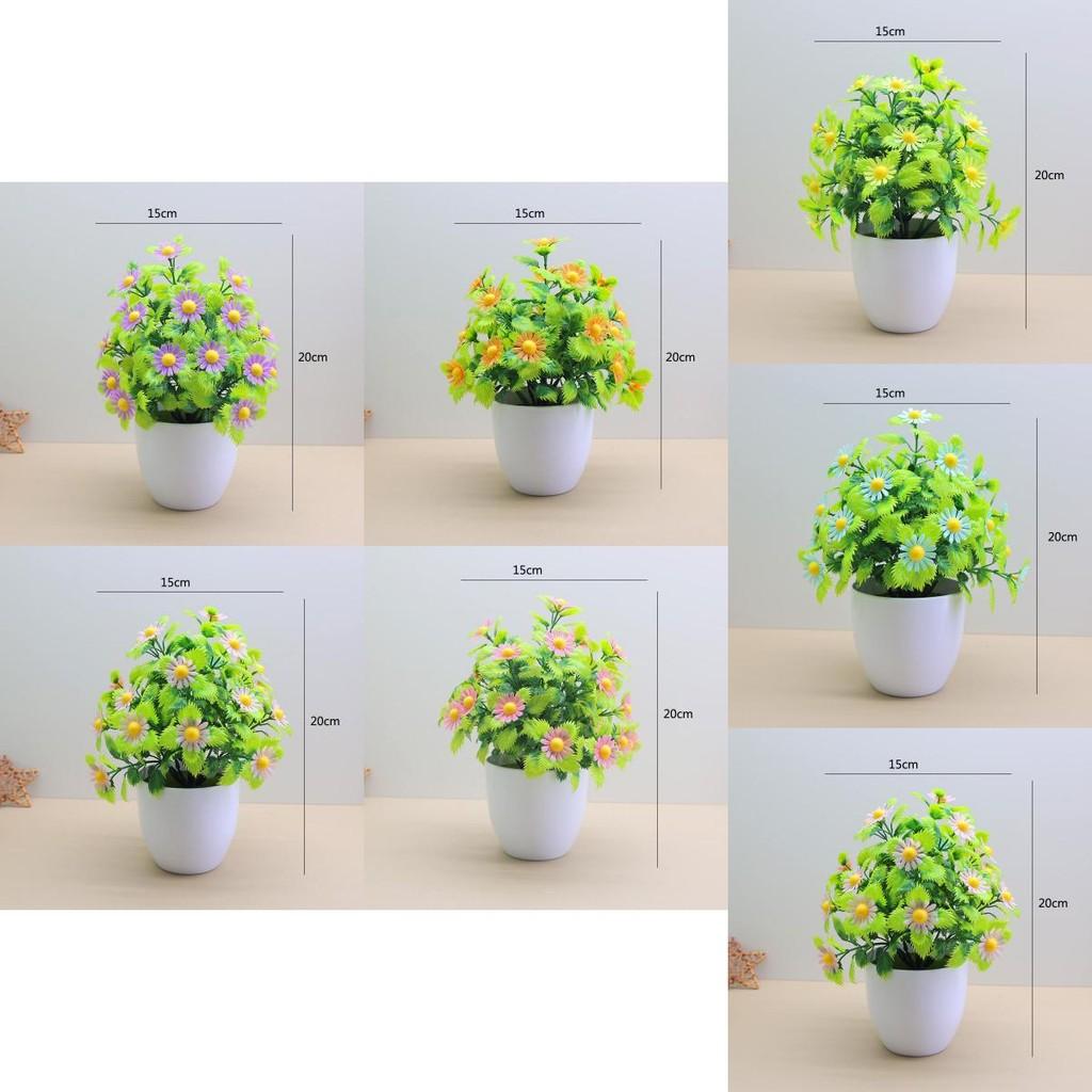 Artificial Chrysanthemum Desk Decor With Handcrafted Plastic Flowers For Home Office And Living Room