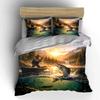 Fishing Adventure Nature Scene Bedding Duvet Cover Set Duvet Cover Pillowcases  (1*Duvet Cover 2*Pillowcases, without duvet insert)