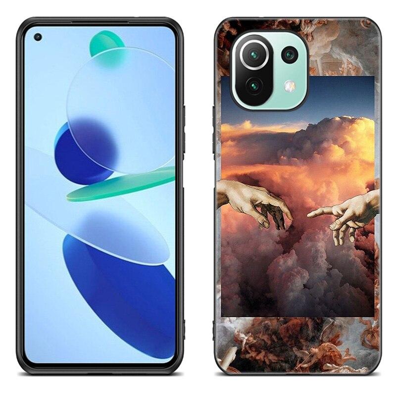 Renaissance Art Painting Case For Xiaomi Mi 11 Lite NE 11i 10T 11T Pro A2 A3 Lite POCO F3 M3 M4 C31 X3 Pro NFC GT Black Cover