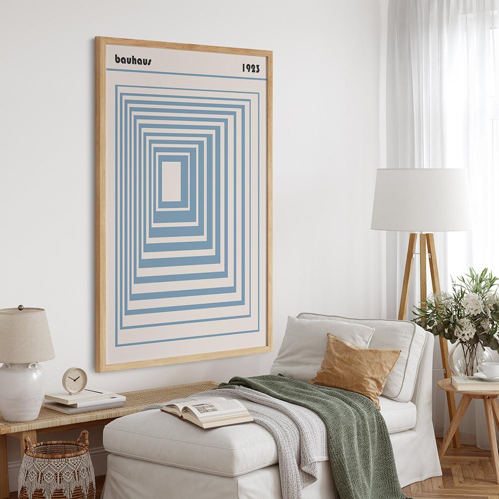 Sky Blue Bauhaus Line Matisse Picasso Wall Art Canvas Painting Nordic Posters And Prints Wall Pictures For Living Room Decor