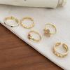 Elegant French Style Colorful Zirconia Double Layer Open Ring For Women Fashionable