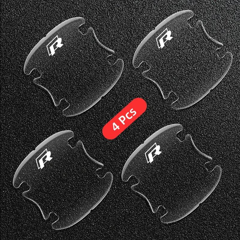 

VW GTI GOLF 2026 Hot For VW VOLKSWAGEN 4pcs Transparent Car Door Handle Bowl Sticker For Volkswagen Tiguan Bora POLO PASSAT CC T