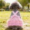 Dog Princess Dress Pet Clothes Summer Mesh Cute Puppy Outfit Bichon Dress Cat Dress Dog Clothes