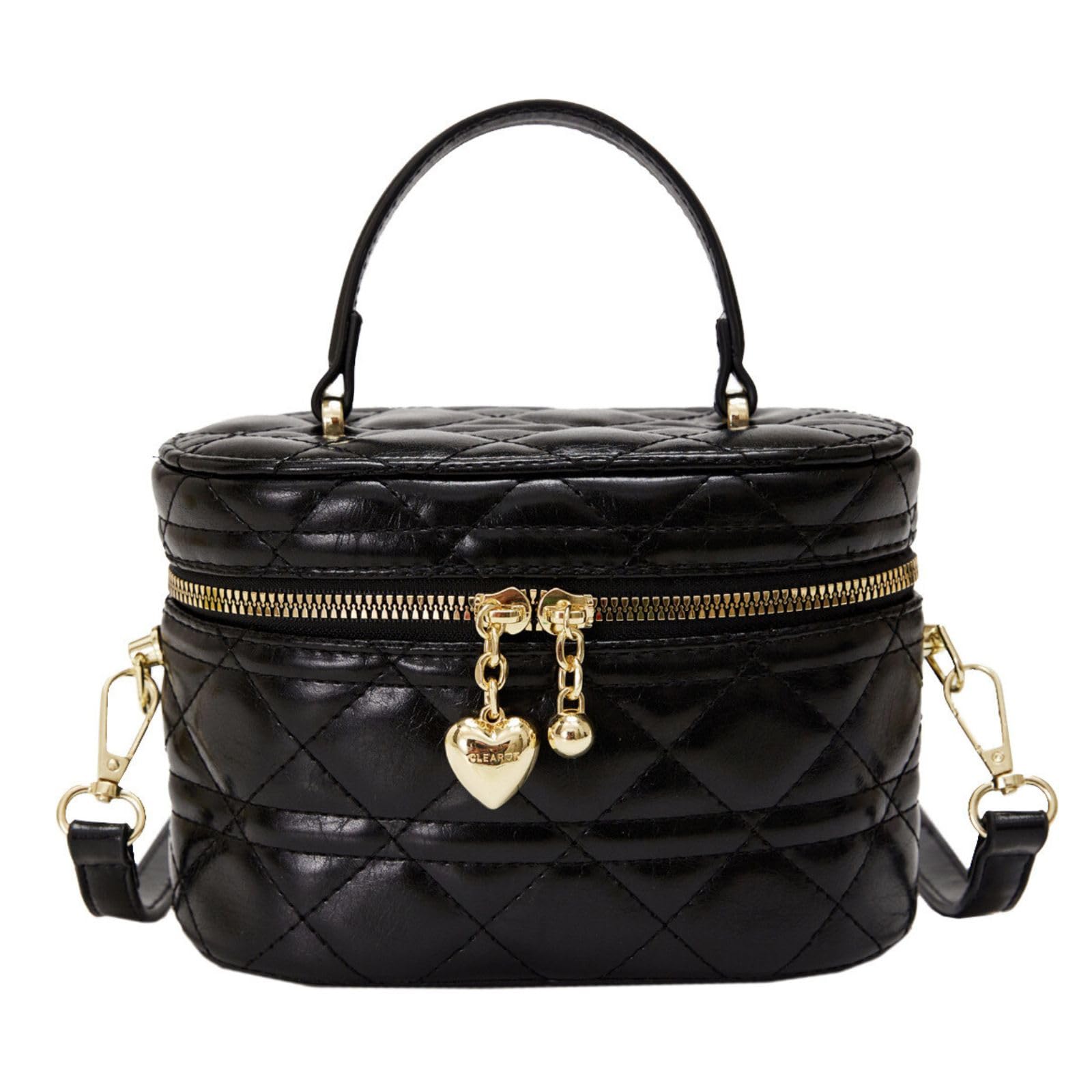 

Vanity shoulder quilted shoulder quilted vanity mini shoulder silver [Harujio] bag, bag, bag, bag, quilted, ladies pouch, pouch, small, mini, bag, чорний