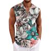 Pánská havajská košile s klopou na knoflíky, tričko, top
