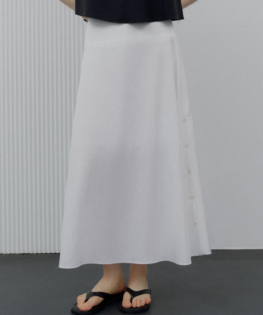 GNGB Flare A-Line Skirt_White