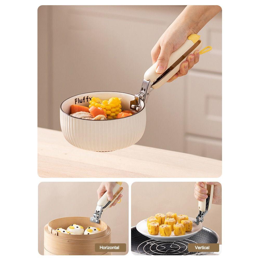 Durable Silicone Anti Scalding Clip Gripper Non-slip Meal Bowls Tongs Save Effort Kitchen Pot Bowl Clip Kitchen Supplies
