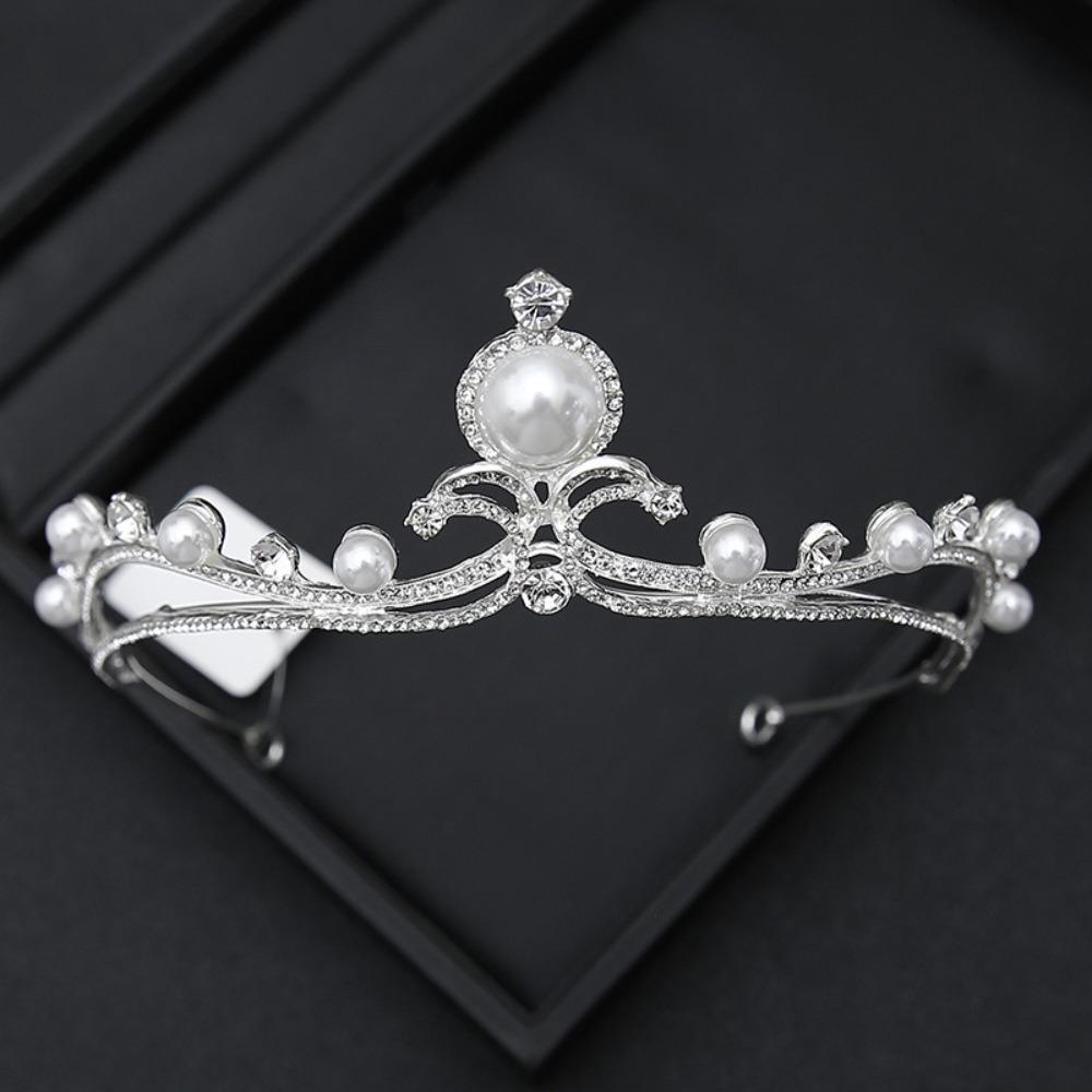 Simple Design Wedding Bride Crown Crystal Rhinestone Princess Crown Wedding Ceremony