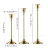 Elegant Vintage Brass Candle Holder Set Romantic Dinner Wedding Decor Home Table Centerpiece