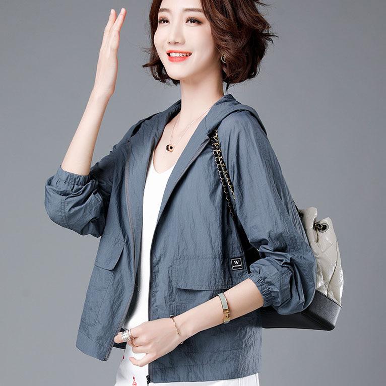 Abbigliamento da donna corto, leggero, ampio, traspirante, protezione solare, taglia grande, comodo, trench, capospalla estivo autunnale