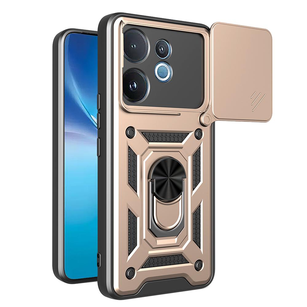 

Armor Funda для VIVO V60 5G Чехол Крышка Сдвижная Защита Камеры Кольцо-Держатель Подставка Ударопрочная Задняя Крышка for VIVO V60 5G золотой