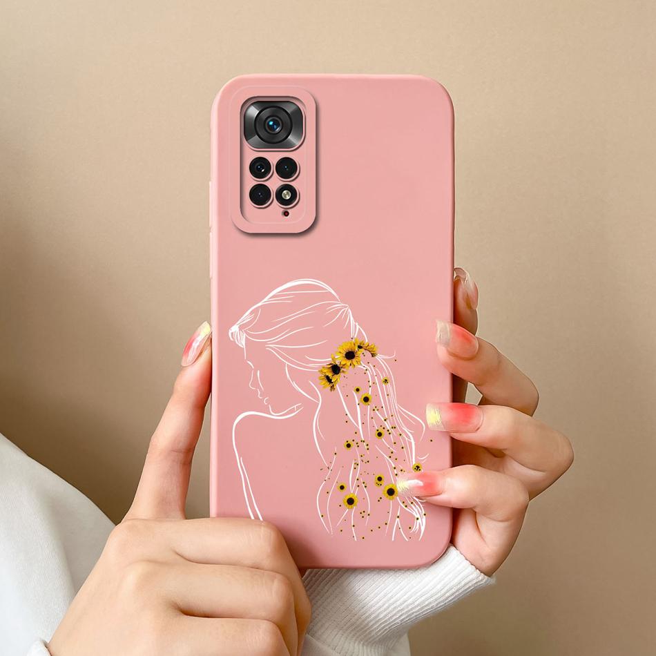 For Xiaomi Redmi Note 11S Cases Cartoon Liquid Silicone Full Coverage Anti Drop Shell For Xiaomi Redmi Note11S 11 S Coque Capa