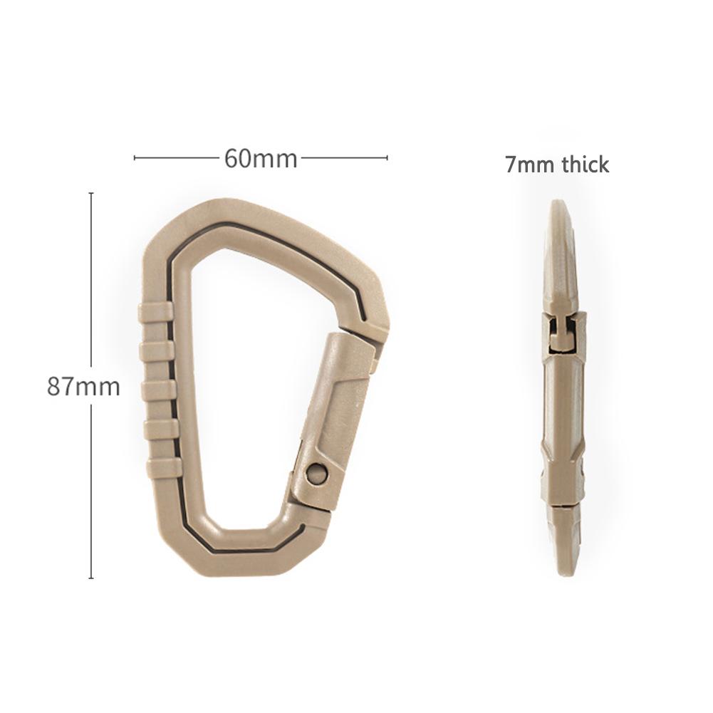 5 Stück Hike Hang Karabiner Molle Leichte Schnalle Schlüsselanhänger Haken Rucksack Outdoor Bergsteigen Camping Taktischer D-Ring Schnalle