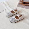 2026 Spring Girls' Breathable Mesh Lace Princess Shoes - Korean Style Soft Sole Casual Shoes