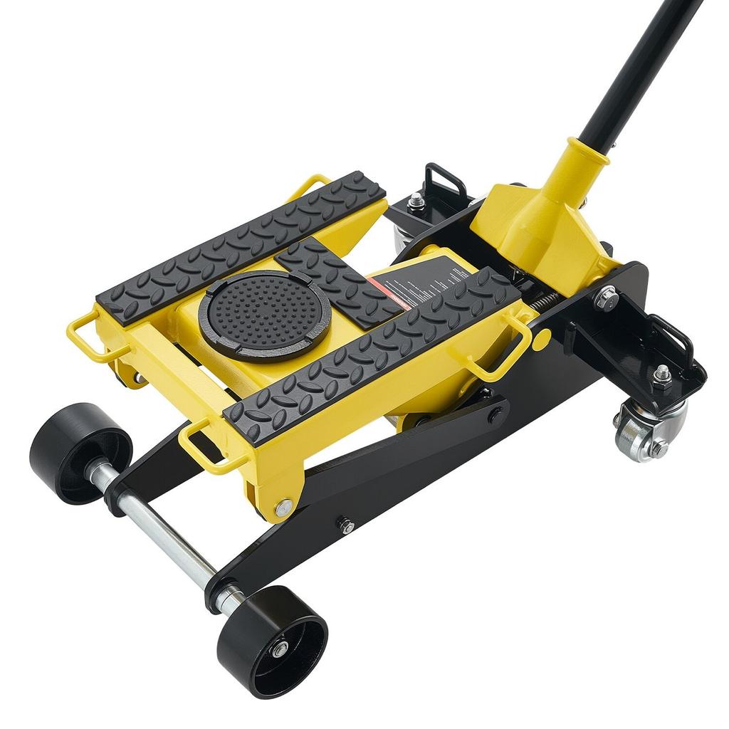 Low Profile Floor Jack, 2 Ton Capacity, Steel Racing Floor Jack with Single Piston Quick Lift Pump & Wheels, Hydraulic Trolley Car Lift for Cars,