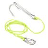 Diving Hooks Stainless Steel Double Reef Hook with Spiral Coil Lanyard for Underwater Activities