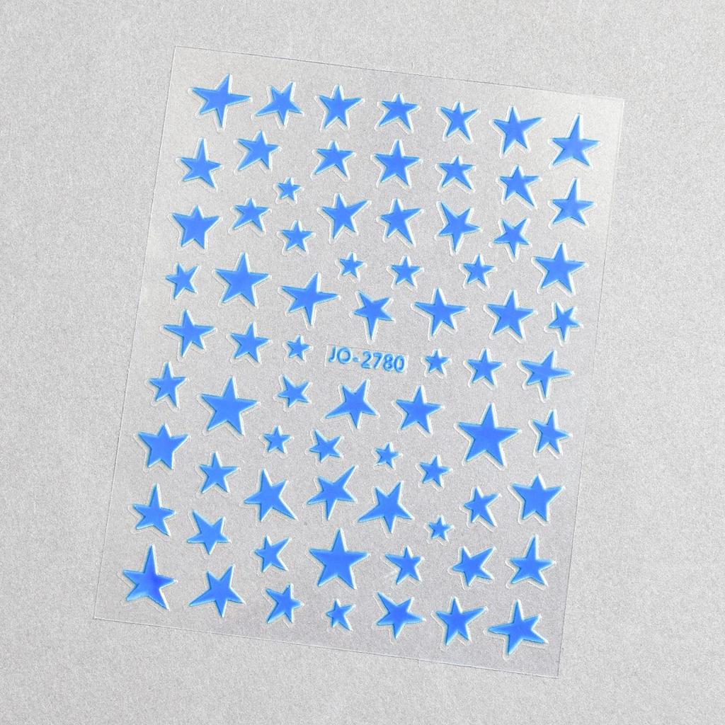 Sweet Cool 3D Five-Pointed Star Nail Art Stickers - Trendy INS & Celebrity Style