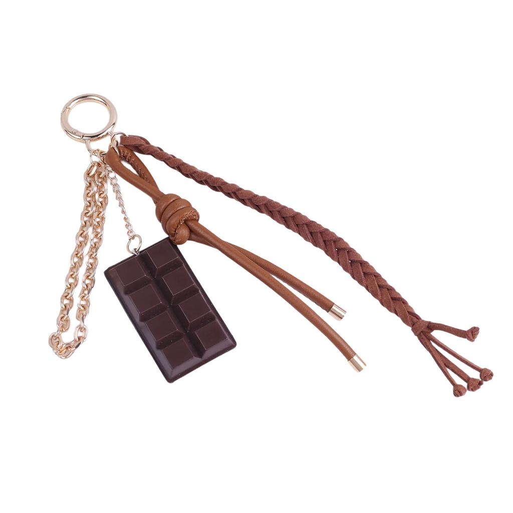 Stylish Miniature Food Themed Key Holder Bag Decoration With Braided Rope Bag Accessories For Everyday Practical Use